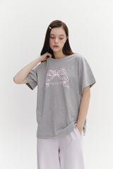 Ribbon Boxy T Gray