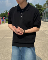 スリーラインカラーニット