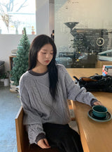 TL Wool Cable Round Knit