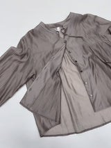 Tony See-through Wrap Balloon Fit Blouse