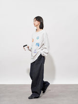 FMACM Hand-painted Printed Bamboo Cotton Cool Feeling Long Sleeve T-Shirt