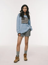 NYX FLAG KNIT BLUE