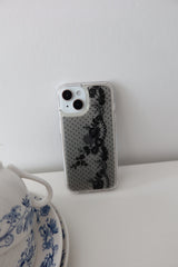 love with lace gel hard case (dark ver.black)
