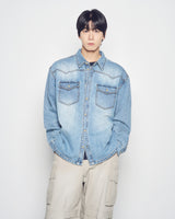25FW WESTERN OVER FIT SHIRT LIGHT BLUE