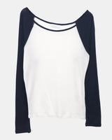 Ella Raglan One Shoulder Long Sleeve T-Shirt
