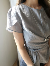 Saseon wrap blouse