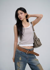 Double layered sleeveless (set product)