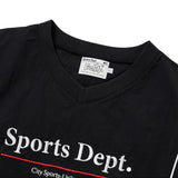 スポーツデプトロゴパイピングナイロンプルオーバー - ブラック
