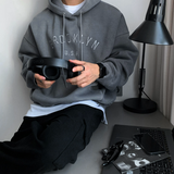 アーバンブルックリンエンブロイダリーピグメントウォッシングオーバーフィットフーディ