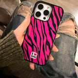 [MADE]ZEBRA (hotpinkblack) glass bumper case
