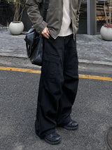 Slav pintuck cargo banding pants
