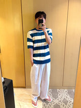 Daily linen ice banding wide pants