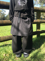 [Detachable] Dot Wrap Skirt Sweatpants (2c)