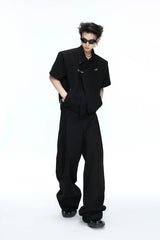 Asymmetric Cropped Short Sleeves Jacket