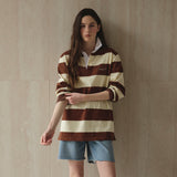 Striped Rugby Shirt_Brown