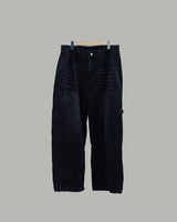 ダブルカーペンターデニムパンツ (Black)