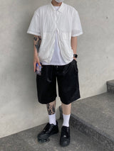 ナイロンピンタックハーフパンツ2C