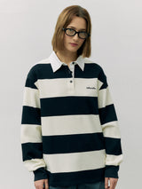 STRIPE COLLAR T-SHIRT NV+IV