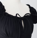 Verissa shirring puff one-piece