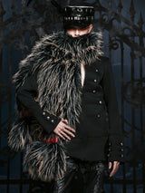 SL オーバーサイズブラックファースカーフ