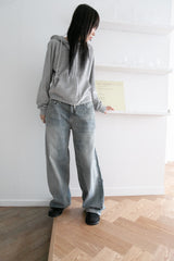 low waist washing wide denim(2colors)