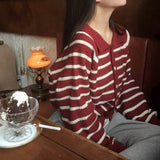 [BELLIDE MADE] ELLE、ストライプニットカーディガン