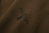 Echo Rune Crop Hoodie (BROWN)