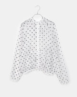 Oohneu see-through dot Windbreaker Hooded zip-up