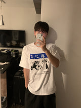"ノンベイネコオーバーサイズショートスリーブTシャツ