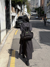 SHIRRING COTTON CHECK SHIRT