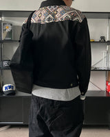 [Free Shipping]STジャガードクロップデニムジャケット (2C)