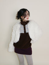 プラムショーツレイヤードミニスカート (Wool Material)