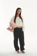 Mix logo sweatshirt - ivory