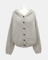 Lyle Mohair Hooded Knit Cardigan