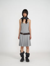 PLEATS MIDI ONE-PIECE (GREY)