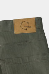 Semi Curved Herringbone Twill Pants (Khaki)