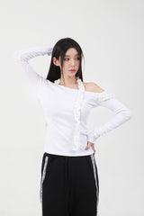 Frill Long Sleeve T-shirt
