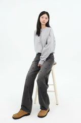 DOT PRINT STRAIGHT DENIM code 26002
