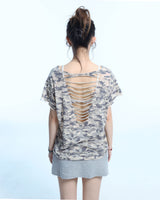 カモスラッシュアイレットTシャツ