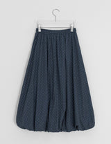 Kayan Banding Dot Balloon Long Skirt
