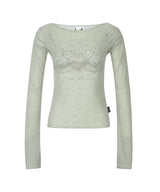 HEART WING SHEER LONG SLEEVE_KHAKI