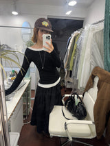 [prts made] ソフトタッチボートネックロングスリーブTシャツ (cream ivory, black 2colors)