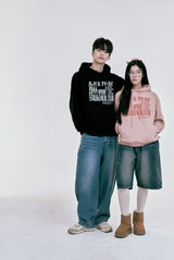 VINTAGE LETTERING CRAPHIC HOODIE B24FT03