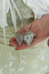 VINTAGE HEART LOCKET WATCH NECKLACE