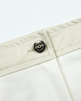 Metal Triclipse Leather Mix Mini Skirt White