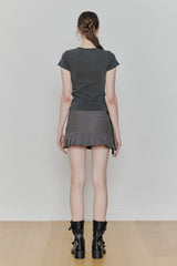フラジャイルグラフィックTEE charcoal
