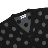 XTK160 ドットVネックニットカーディガン (BLACK)