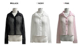 Luna See-Through Layered Long Sleeve Shirt (3 Colors)