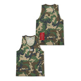 Mesh Oversized Sleeveless Camouflage