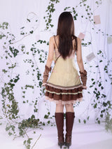 ROSE ISLAND フェアリーコアクリスタルビーズボタンアップエルフワンピ